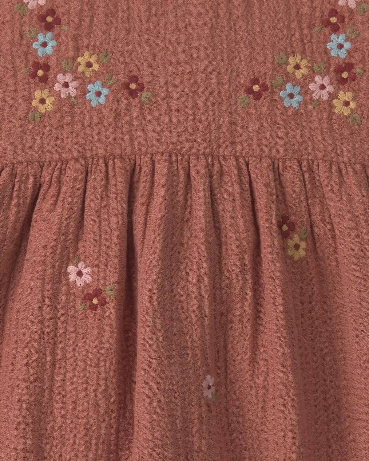 Baby Girl Organic Cotton Embroidered Gauze Dress