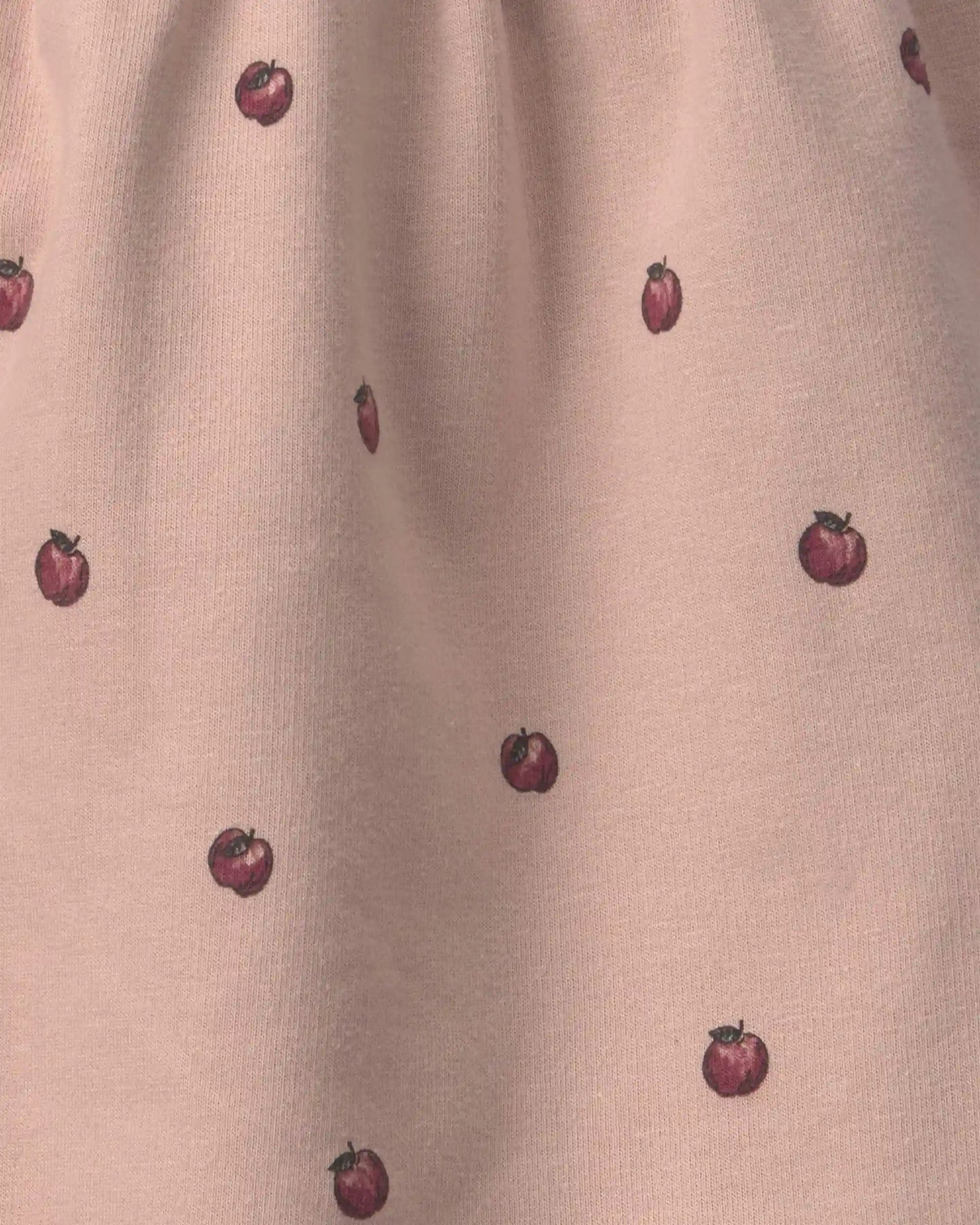 Baby Girl Organic Cotton French Terry Dress in Apples