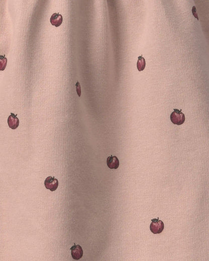 Baby Girl Organic Cotton French Terry Dress in Apples