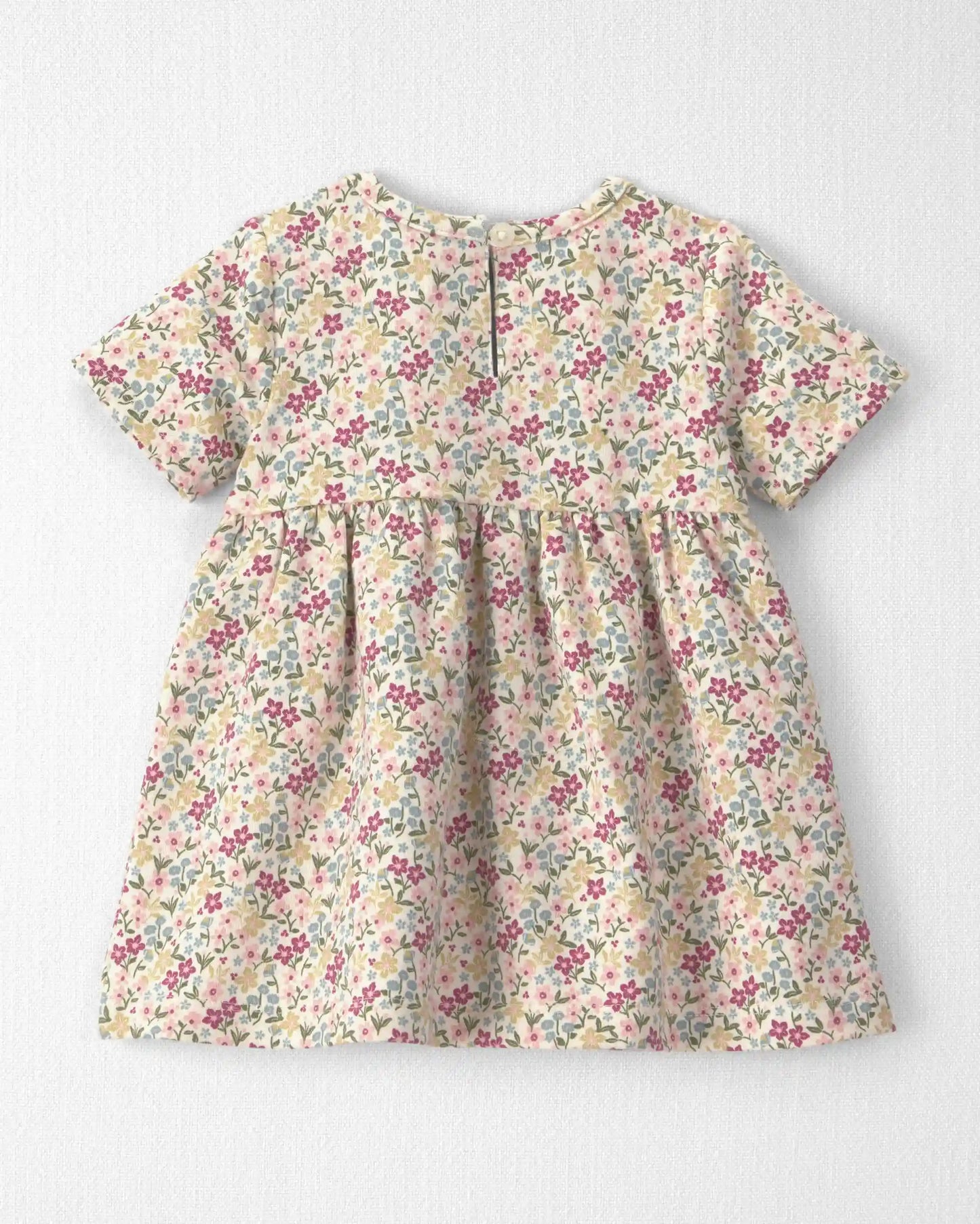 Baby Girl Organic Cotton French Terry Dress in Floral