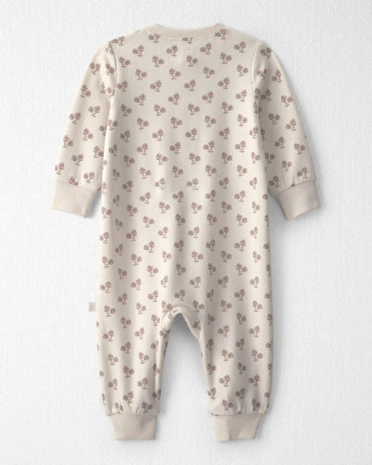 Baby Girl Organic Cotton French Terry Jumpsuit in Floral