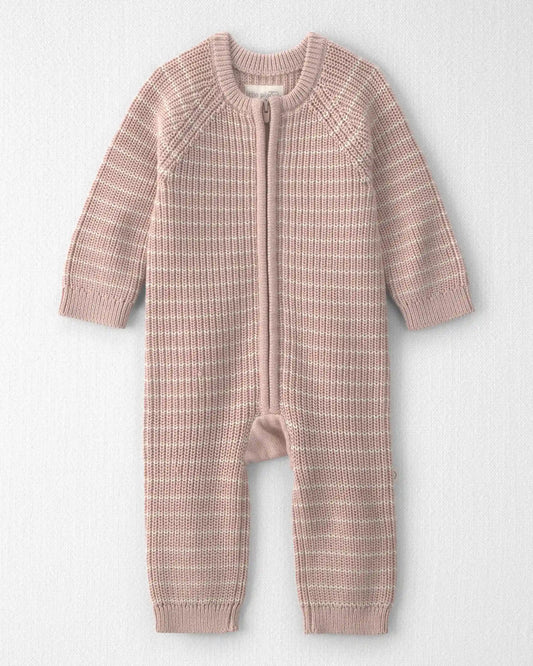 Baby Girl Organic Cotton Sweater Knit Jumpsuit