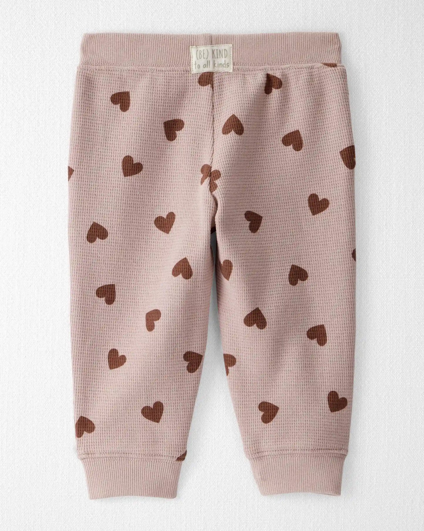 Baby Girl Waffle Knit Top & Pant Set Made with Organic Cotton