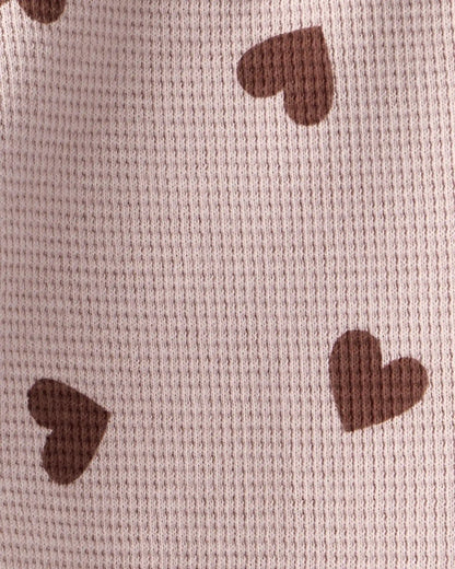 Baby Girl Waffle Knit Top & Pant Set Made with Organic Cotton