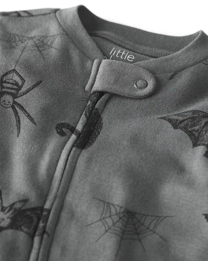 Baby Organic Cotton Sleep & Play Pajamas in Spooky Creatures
