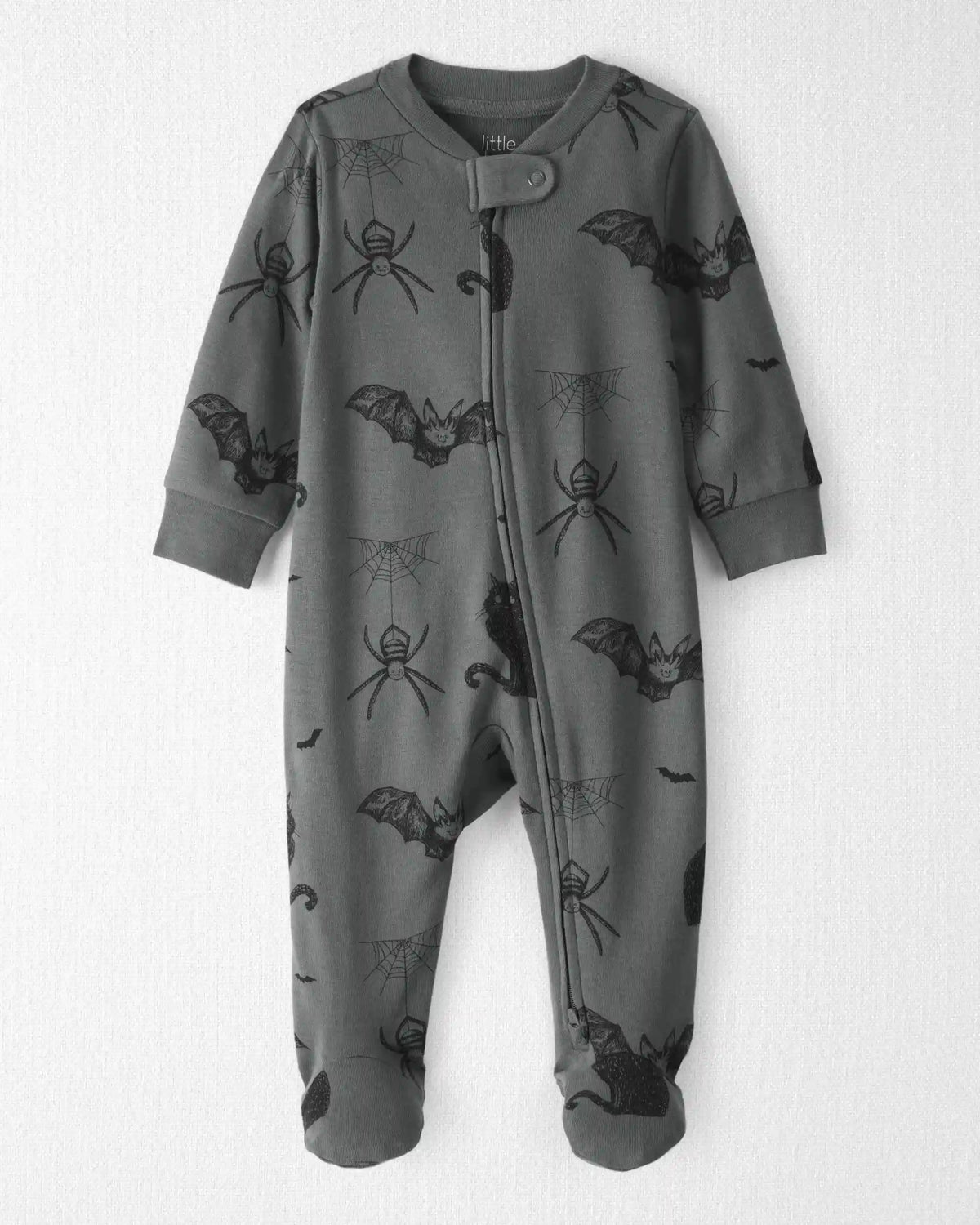 Baby Organic Cotton Sleep & Play Pajamas in Spooky Creatures