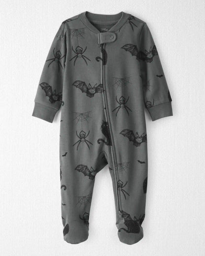 Baby Organic Cotton Sleep & Play Pajamas in Spooky Creatures