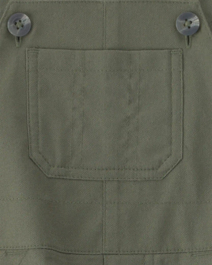 Baby Boy 2-Piece Dinosaur Long-Sleeve Overall Set - Olive Green