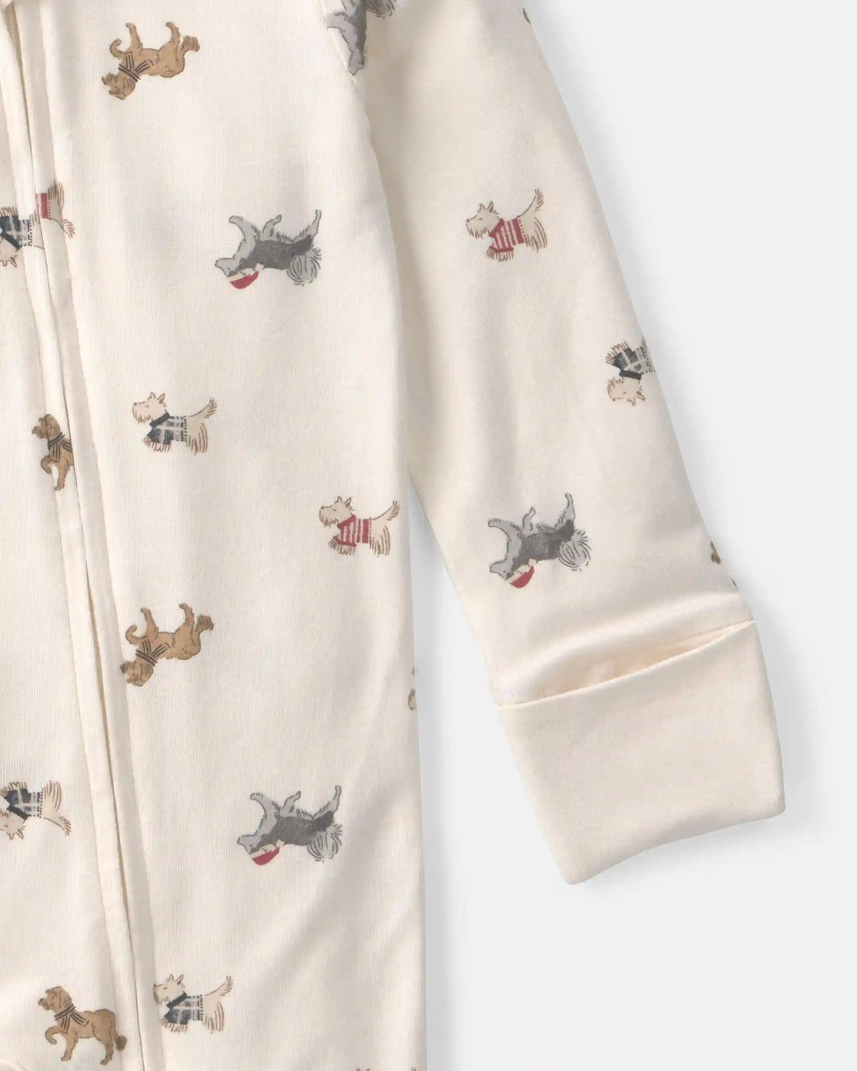 Baby Dog PurelySoft™ 2-Way Zip Sleep & Play Pajamas - Cream