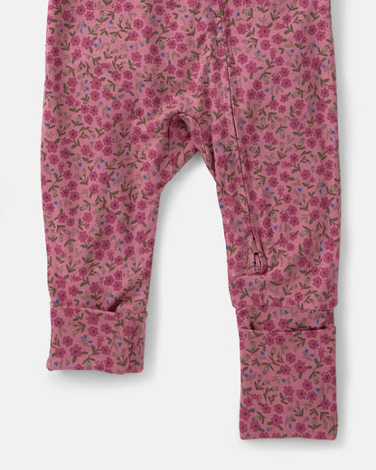 Baby Girl Floral PurelySoft™ 2-Way Zip Sleep & Play Pajamas - Pink