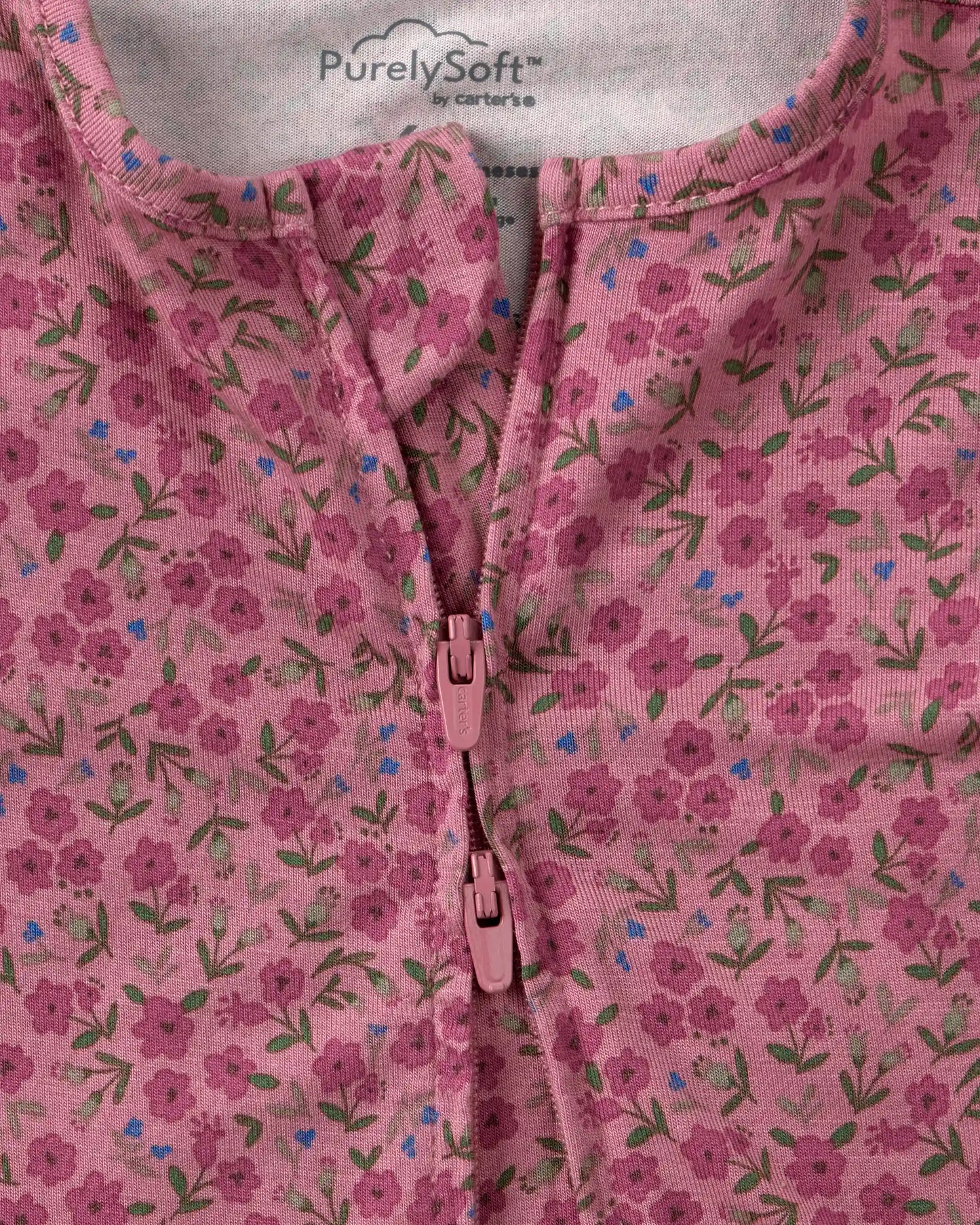 Baby Girl Floral PurelySoft™ 2-Way Zip Sleep & Play Pajamas - Pink