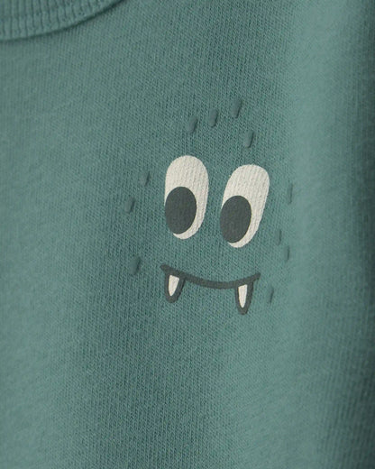 Baby Boy Monster Fleece Pullover Sweatshirt - Green