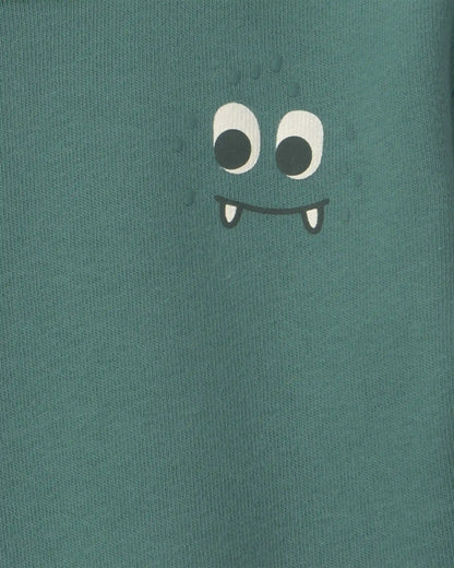 Baby Boy Monster Fleece Pullover Sweatshirt - Green