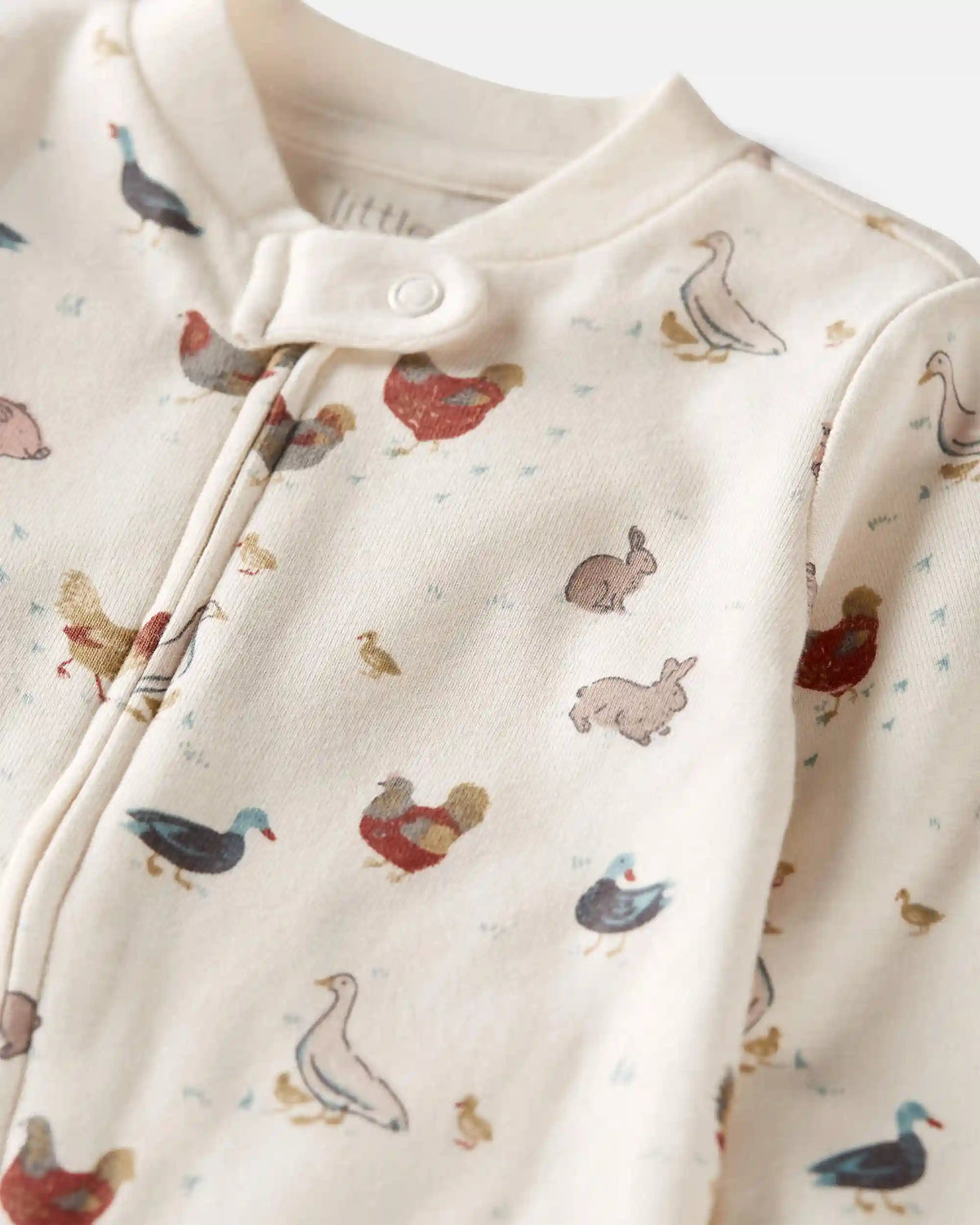 Baby Organic Cotton Sleep & Play Pajamas in Farm Friends