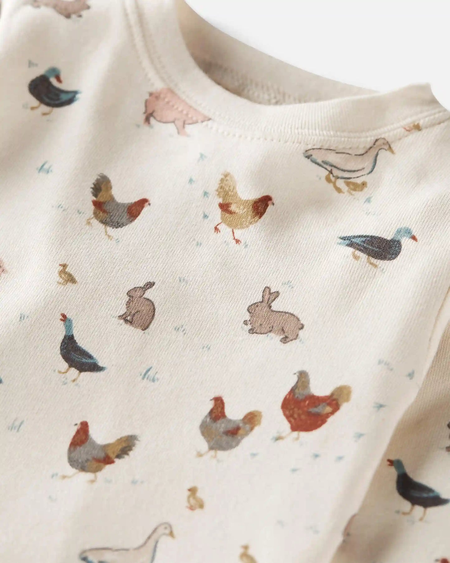 Baby Organic Cotton Pajamas in Farm Friends