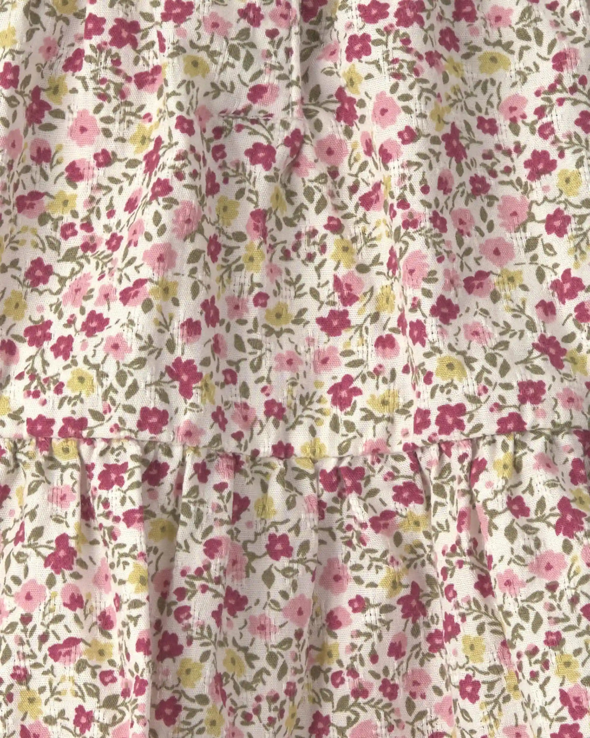 Baby Girl Organic Cotton Dobby Dress in Floral