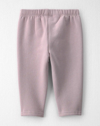 Baby Girl 2-Pack Recycled Fleece Leggings Made with Organic Cotton