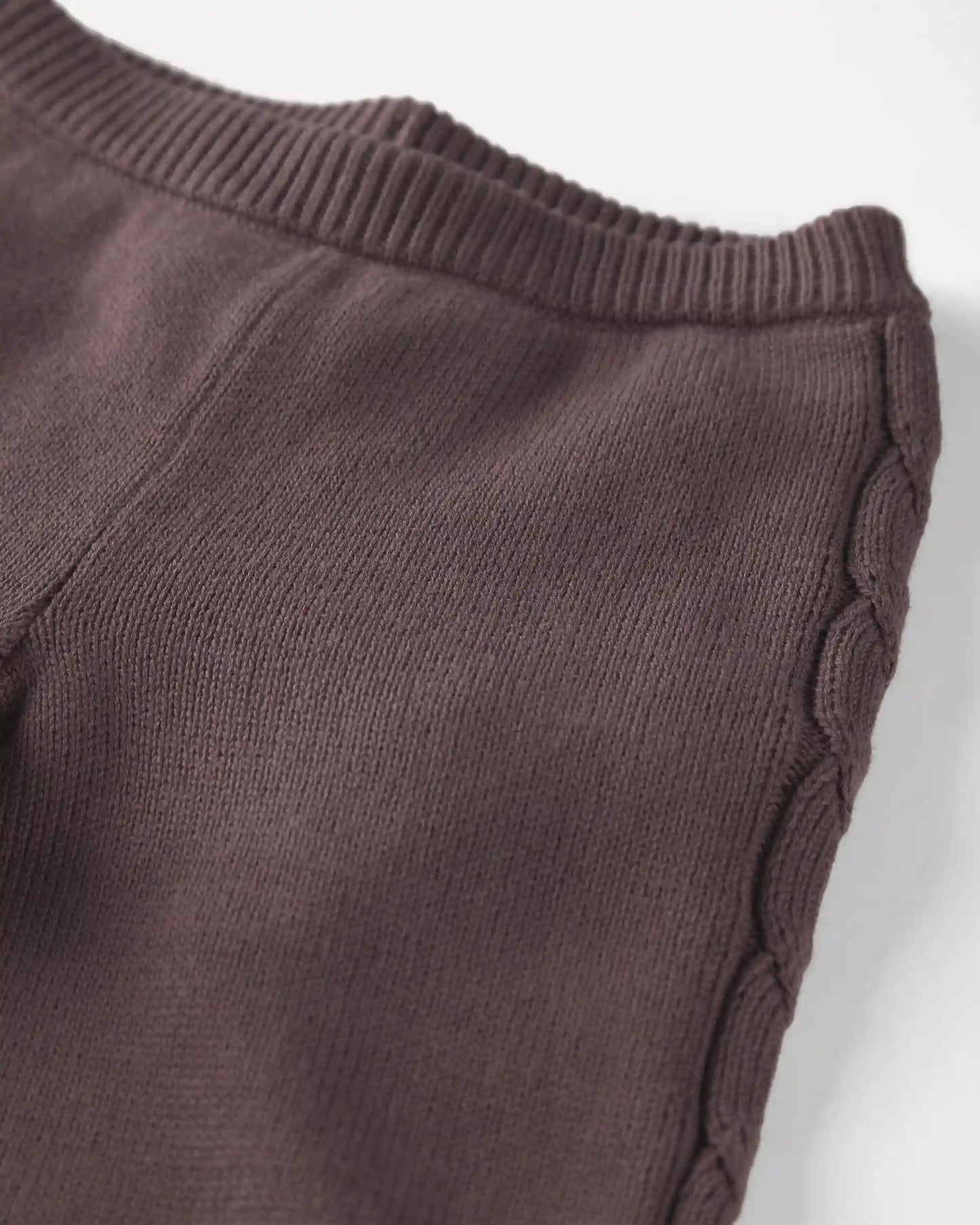 Baby Girl 2-Piece Organic Cotton Cable Knit Sweater Top & Pant Set