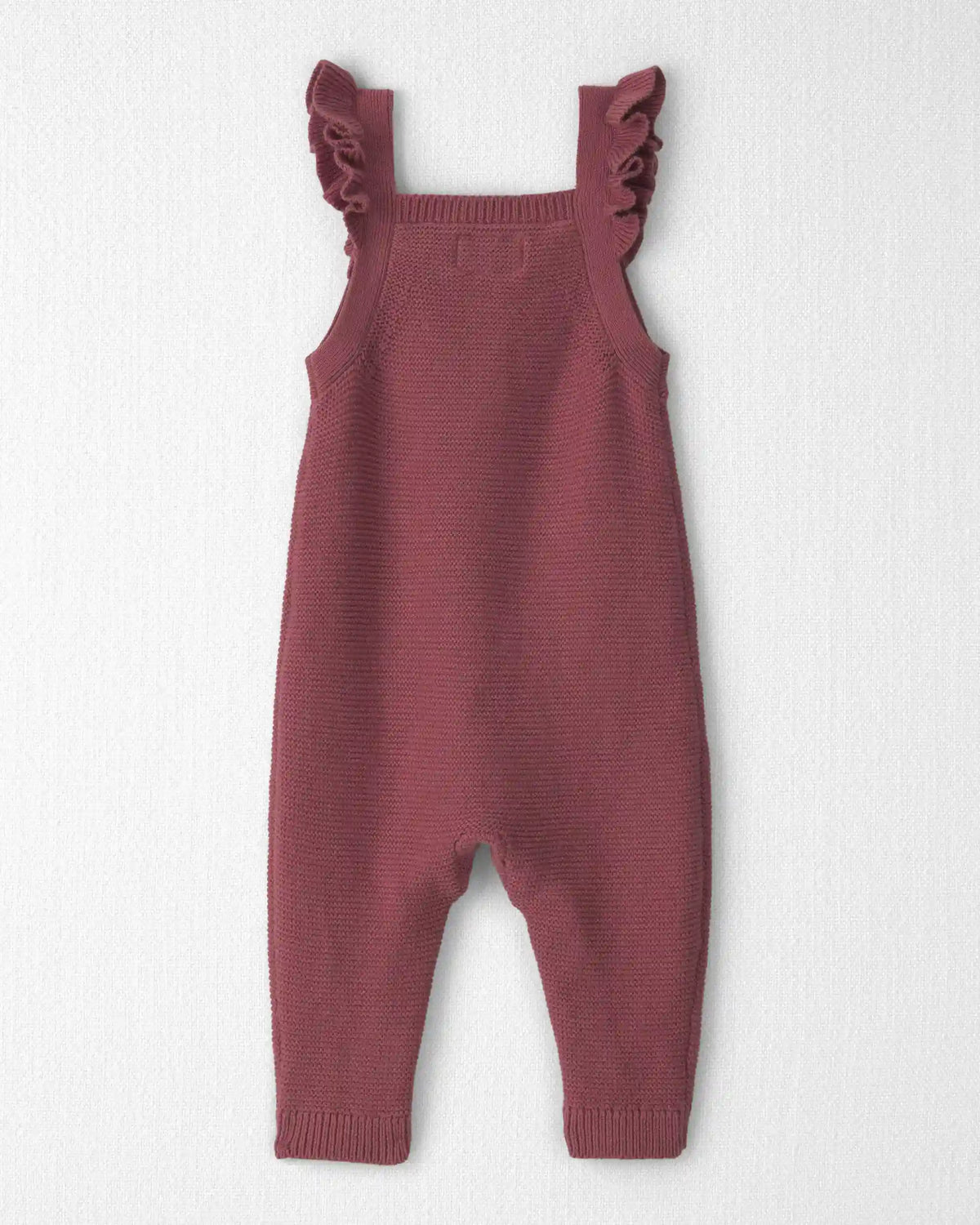Baby Girl Organic Cotton Sweater Knit Overalls