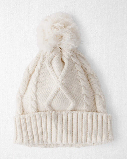 Baby Organic Cotton Cable Knit Winter Hat