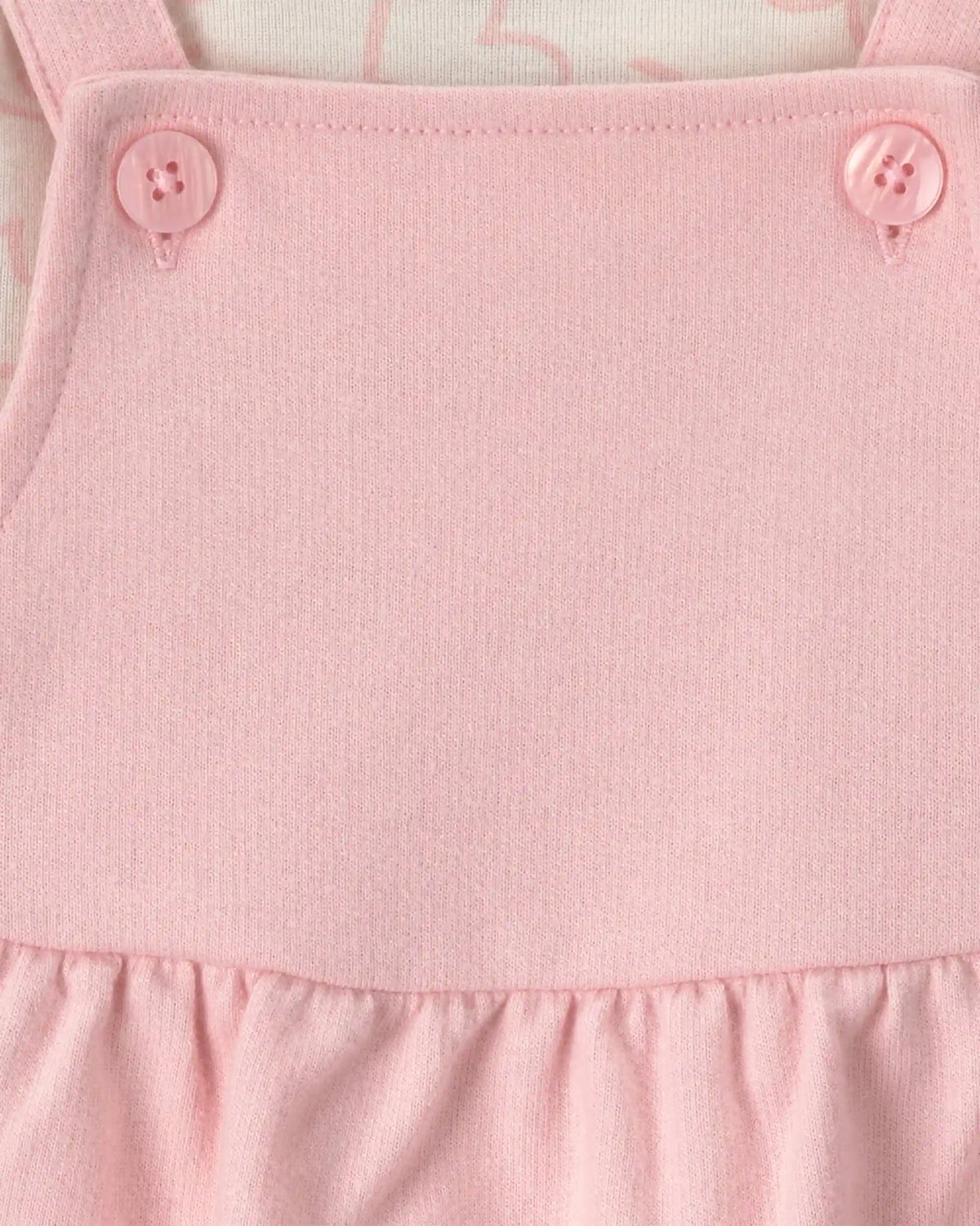 Baby Girl 3-Piece Heart Valentine's Day French Terry Long-Sleeve Dress Set - Pink/Cream
