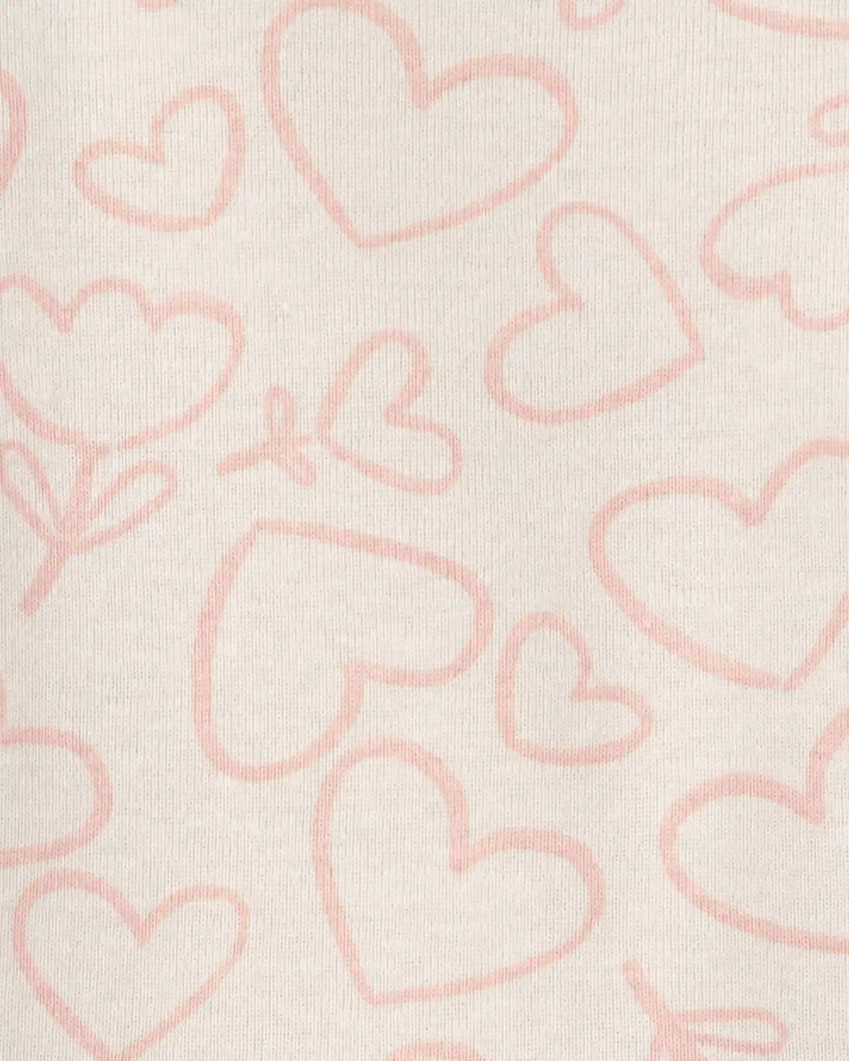 Baby Girl 3-Piece Heart Valentine's Day French Terry Long-Sleeve Dress Set - Pink/Cream