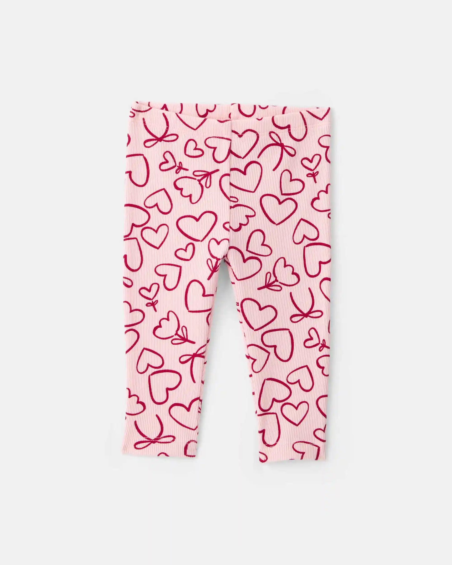 Baby Girl 2-Piece 'Little Love' Valentine's Day French Terry Top & Pant Set - Red/Pink