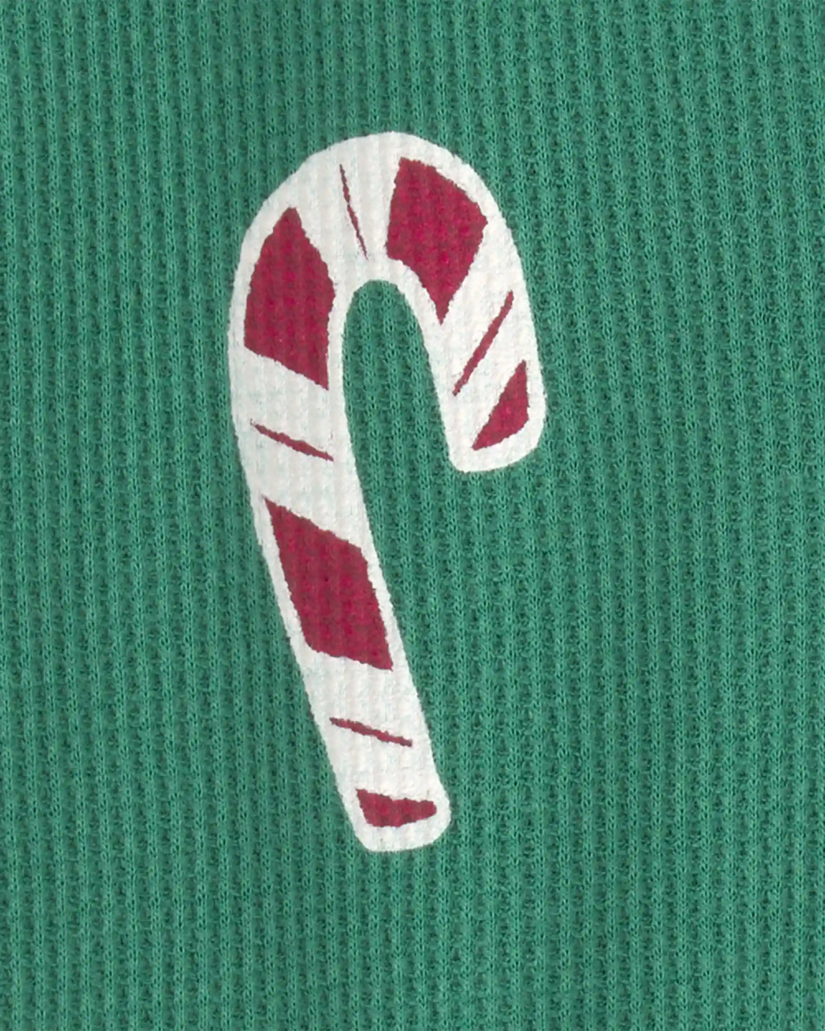 Baby Boy Candy Cane Christmas Thermal Sleep & Play Pajamas - Green