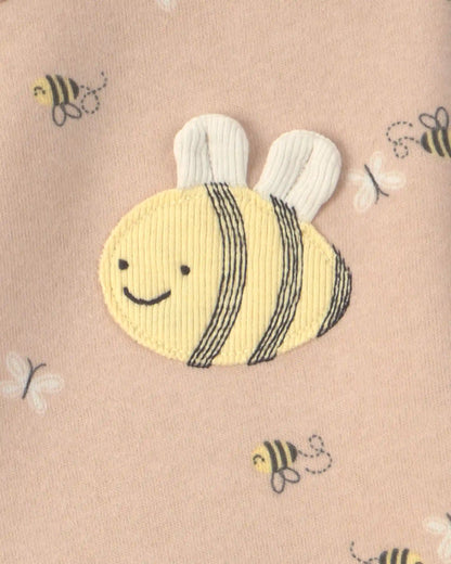 Baby Girl 2-Piece Bee & Butterfly Long-Sleeve Top & Pant Set