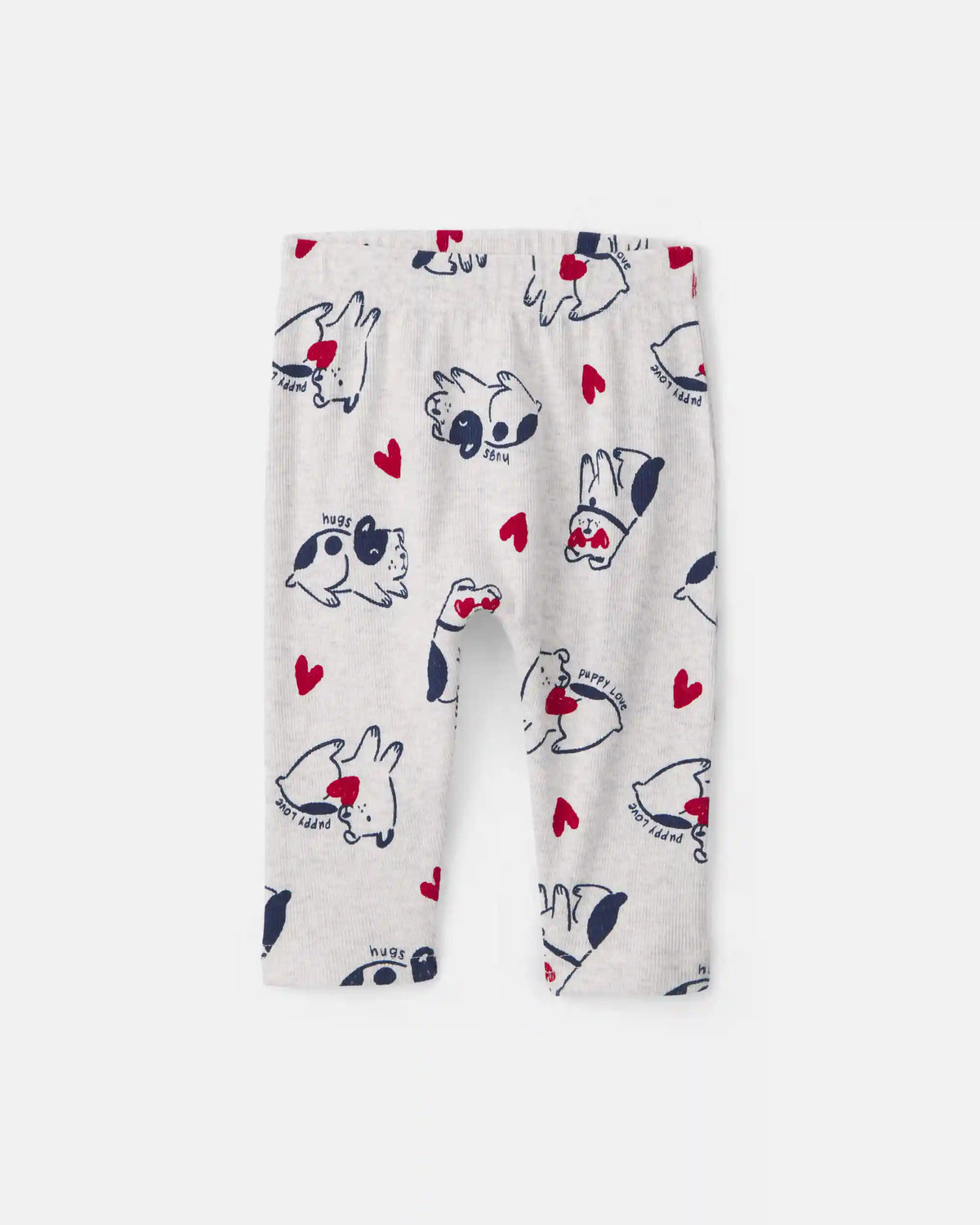 Baby Boy 2-Piece 'Puppy Love' French Terry Long-Sleeve Top & Pant Set - Navy Blue/Grey