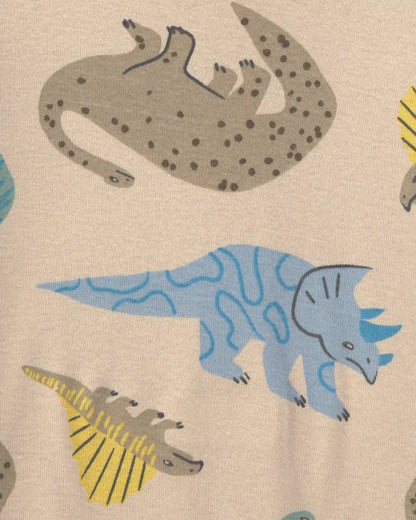 Baby Boy 2-Pack Dinosaur Striped Cotton Snug Fit 1-Piece Pajama - Green/Khaki