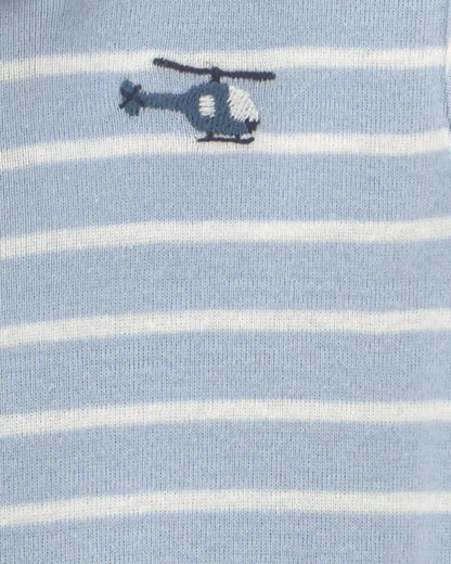 Baby Boy 2-Pack Airplane Cotton Snug Fit 1-Piece Pajama - Blue/White