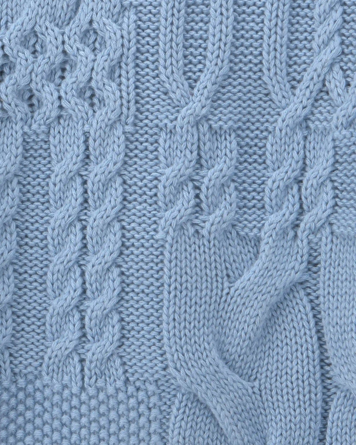 Baby Boy Cable Knit Sweater - Blue