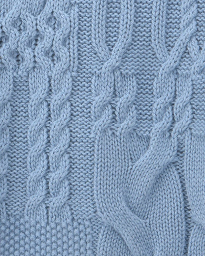 Baby Boy Cable Knit Sweater - Blue