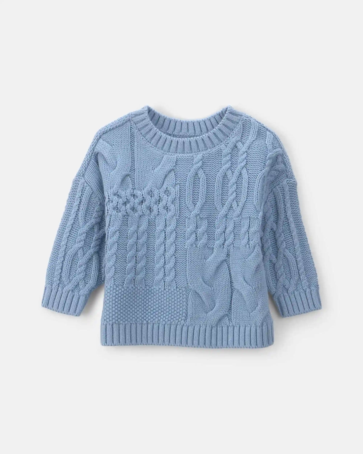 Baby Boy Cable Knit Sweater - Blue