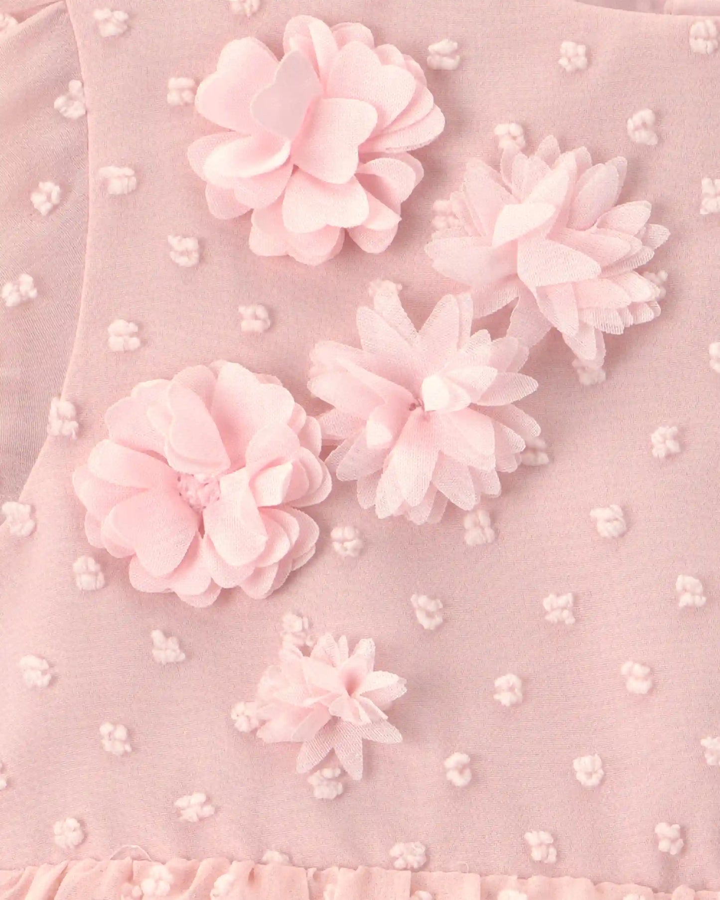 Baby Girl Swiss Dot Occasion Dress - Pink