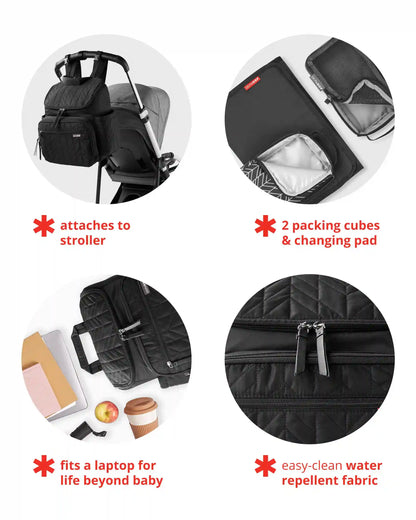 Forma Backpack Diaper Bag - Black