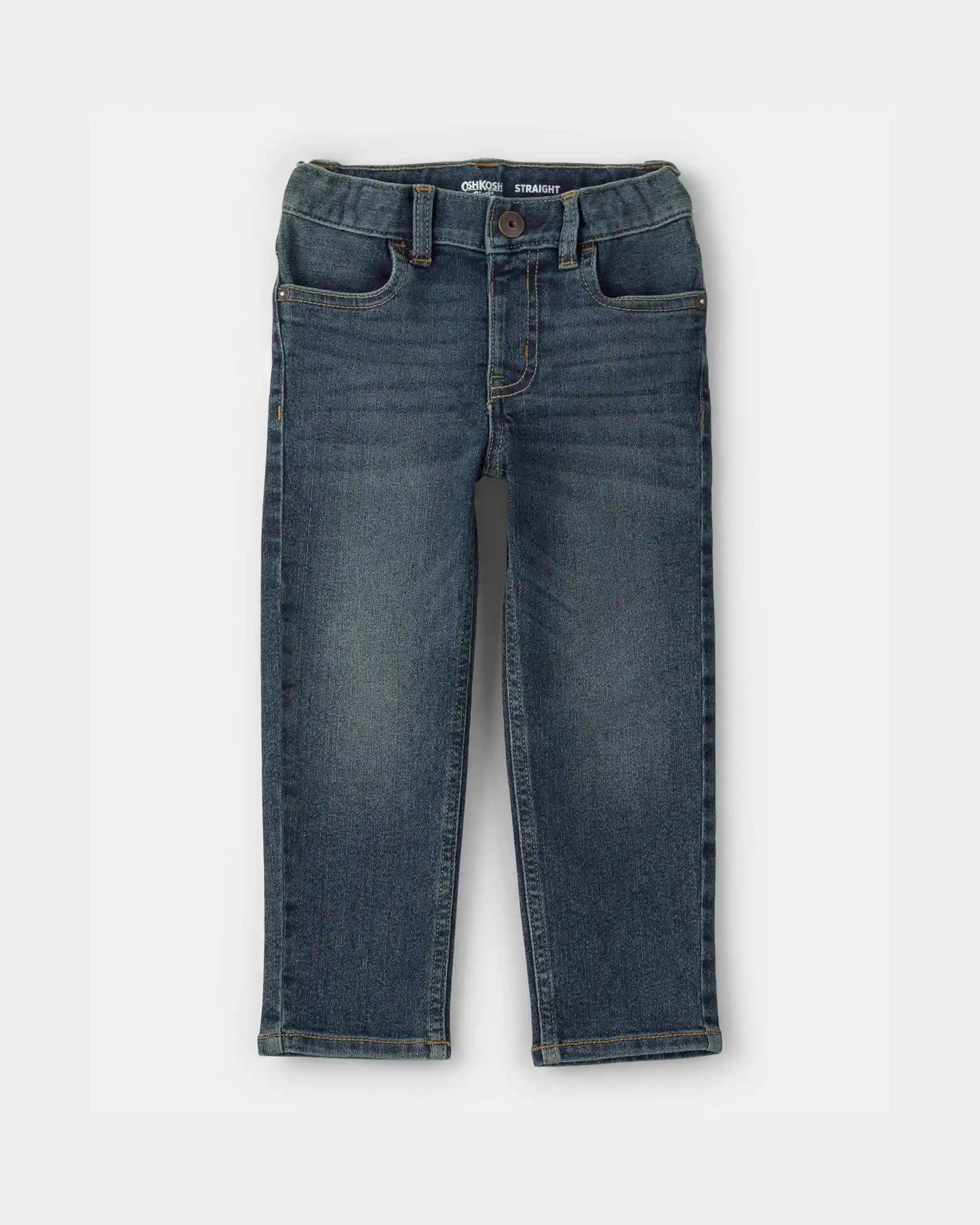 Toddler Neutral Faded Dark Wash Straight-Leg Jeans