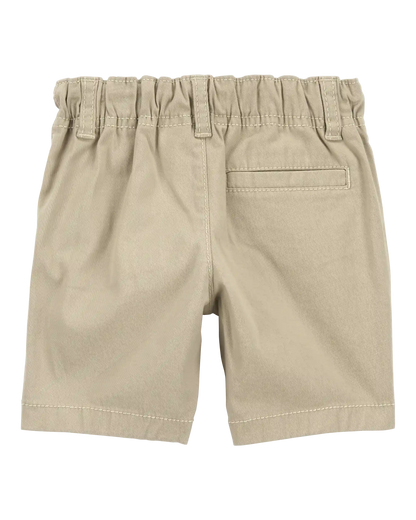 Toddler Boy Stretch Chino Shorts - Khaki