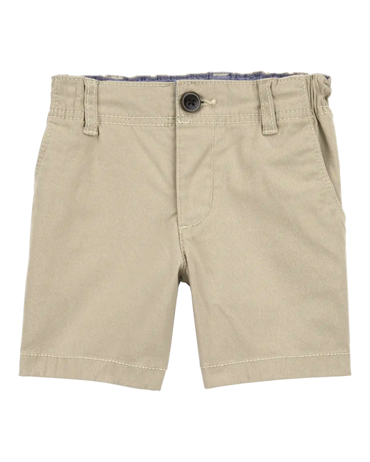 Toddler Boy Stretch Chino Shorts - Khaki