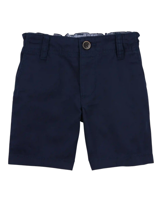 Toddler Boy Stretch Chino Shorts - Navy