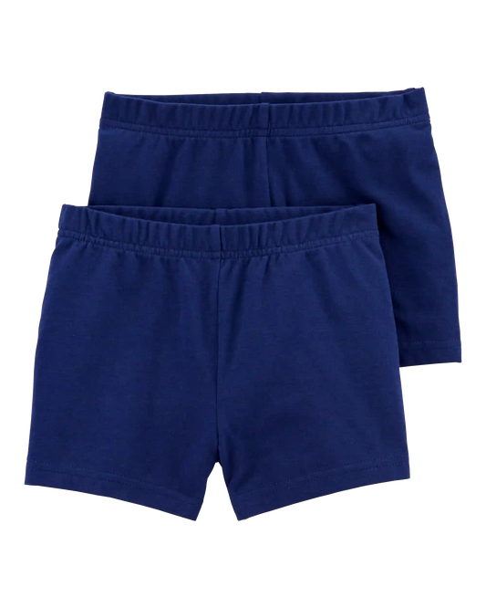 Toddler Girl 2-Pack Cartwheel Shorts - Navy