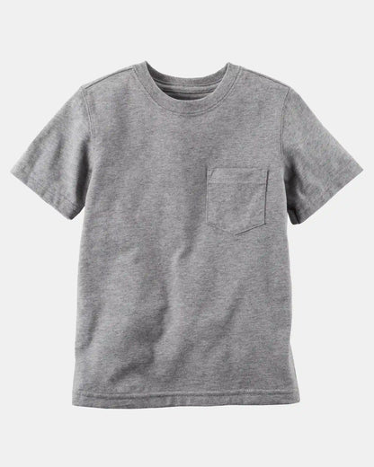 Toddler Solid Short-Sleeve Pocket Tee - Grey