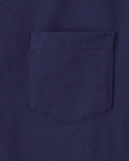 Toddler Solid Short-Sleeve Pocket Tee - Navy