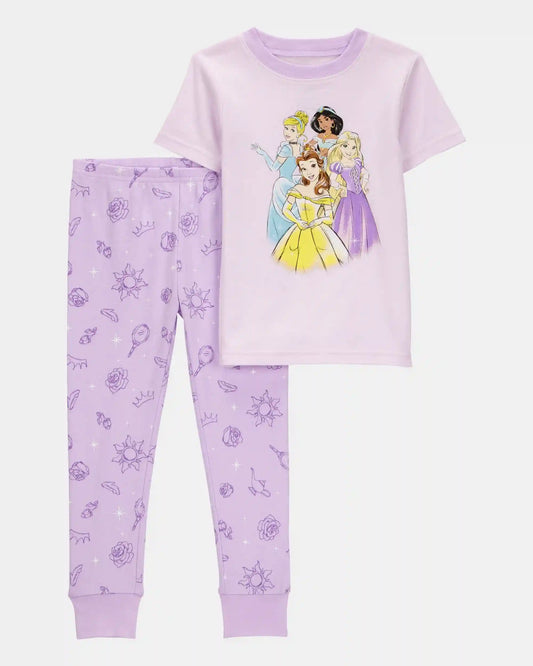 Toddler Girl Disney Princesses Snug Fit 2-Piece Pajamas - Purple