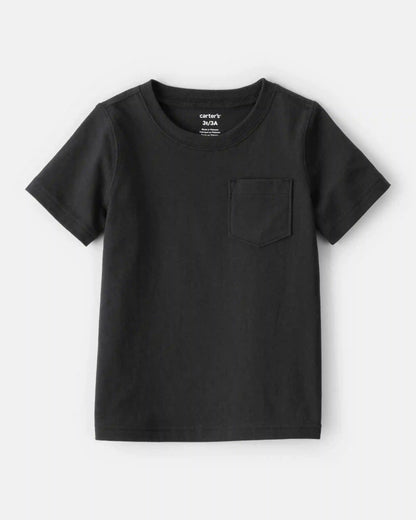 Toddler Boy Solid Short-Sleeve Tee - Black