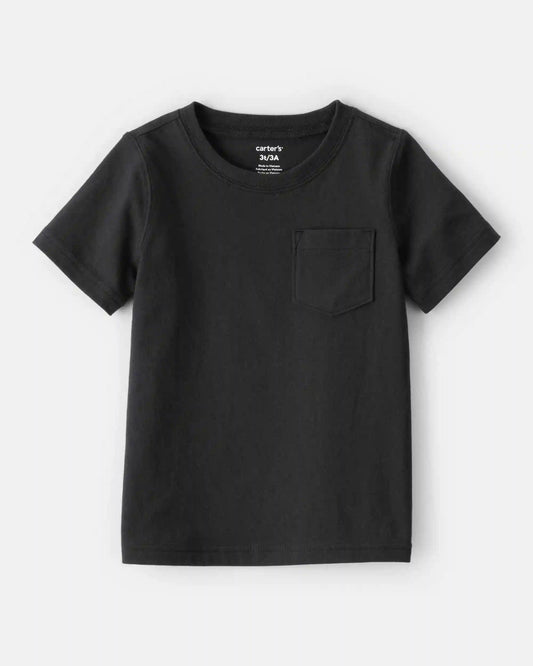 Toddler Boy Solid Short-Sleeve Tee - Black
