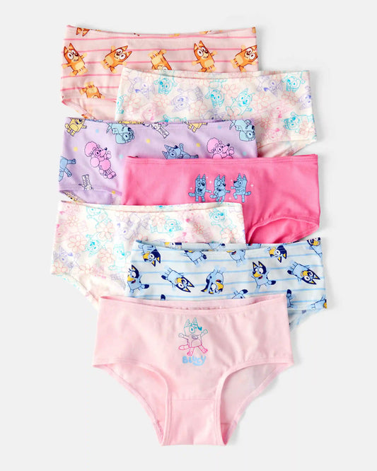 Toddler Girl 7-Pack Bluey™ Brief Stretch Cotton Underwear