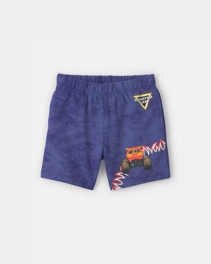 Toddler Boy 2-Piece Monster Truck French Terry Top & Short Set - Blue