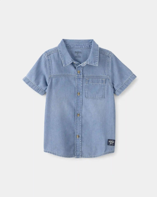 Toddler Boy Denim Button-Down Shirt - Blue